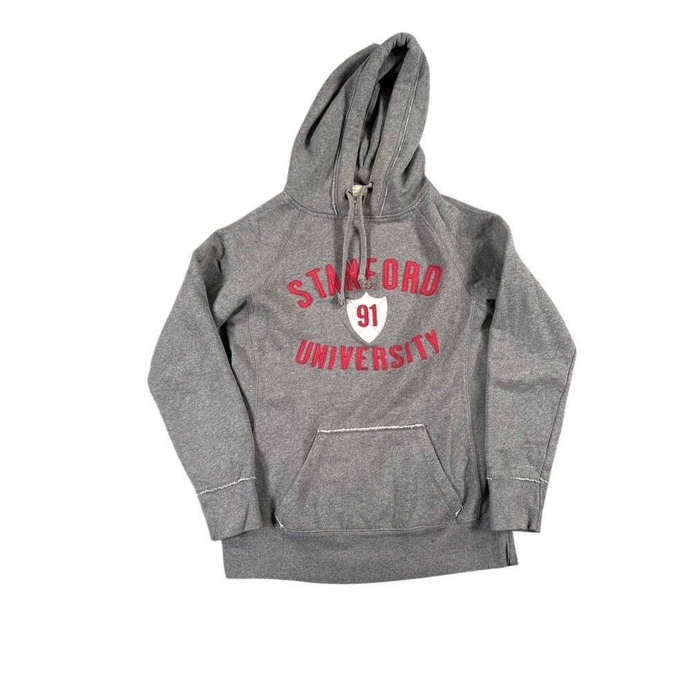 Vintage‎ Stanford University Hoodie Mens Small Gray Pullover Heavyweight Logo